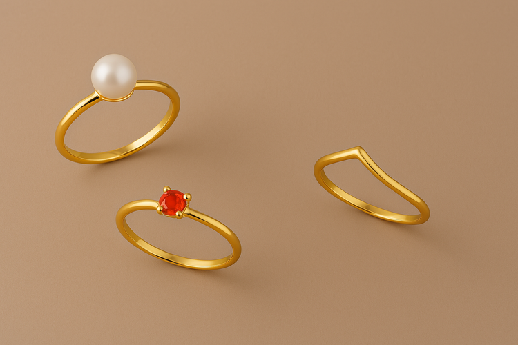 Anelli minimal in oro 18kt