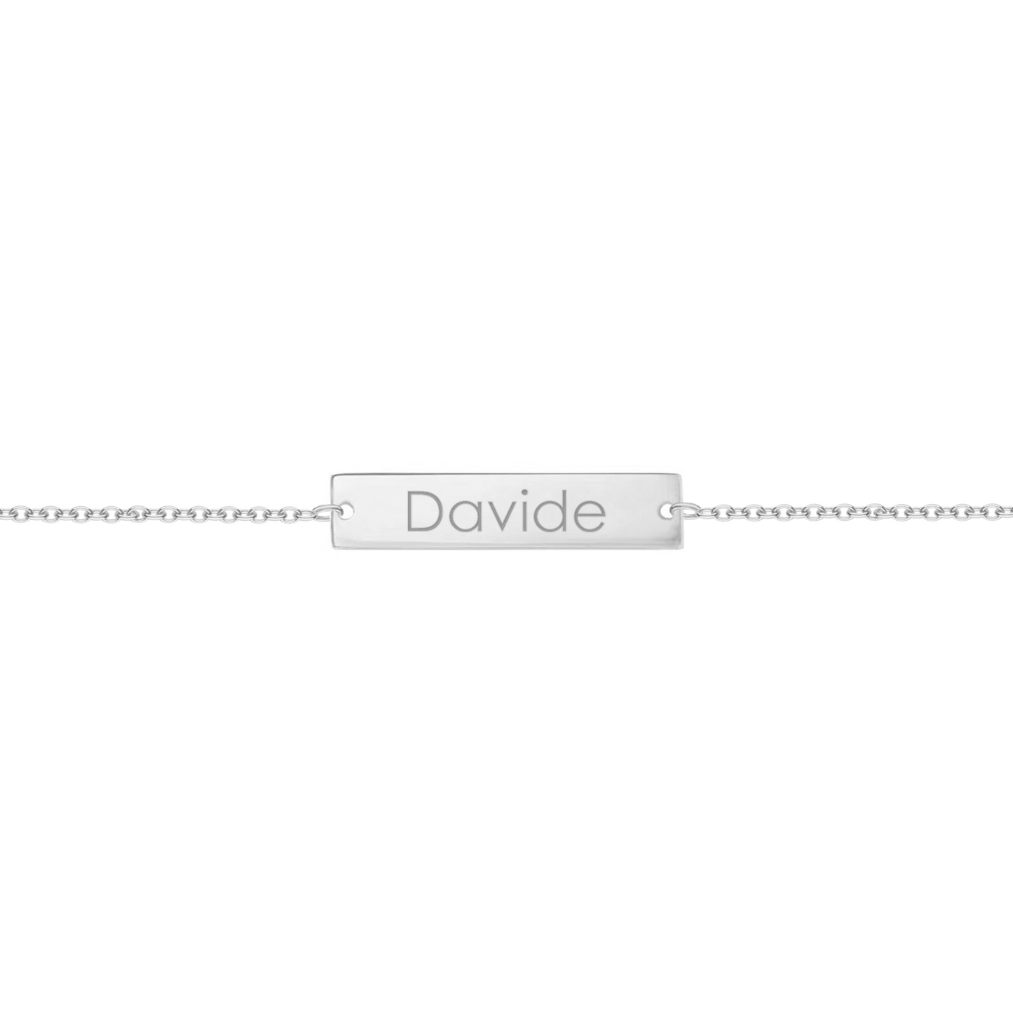 Bracciale con piastrina personalizzata in argento 925‰