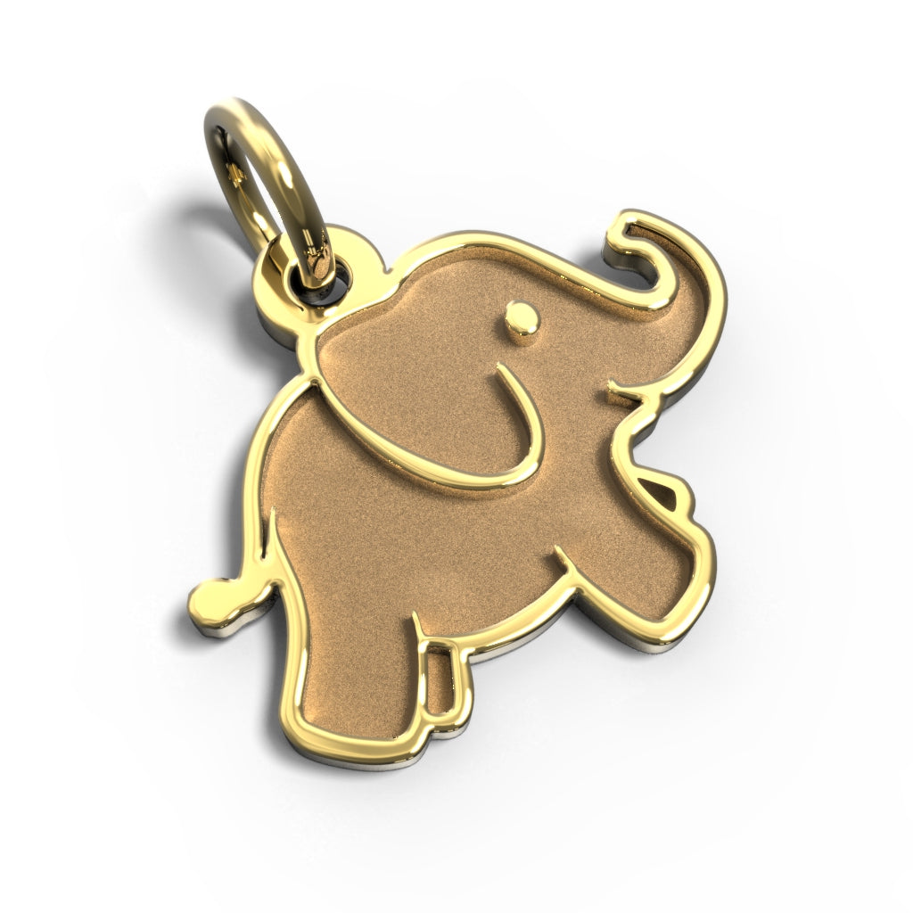 Ciondolo Legami Elefantino in oro giallo 9Kt