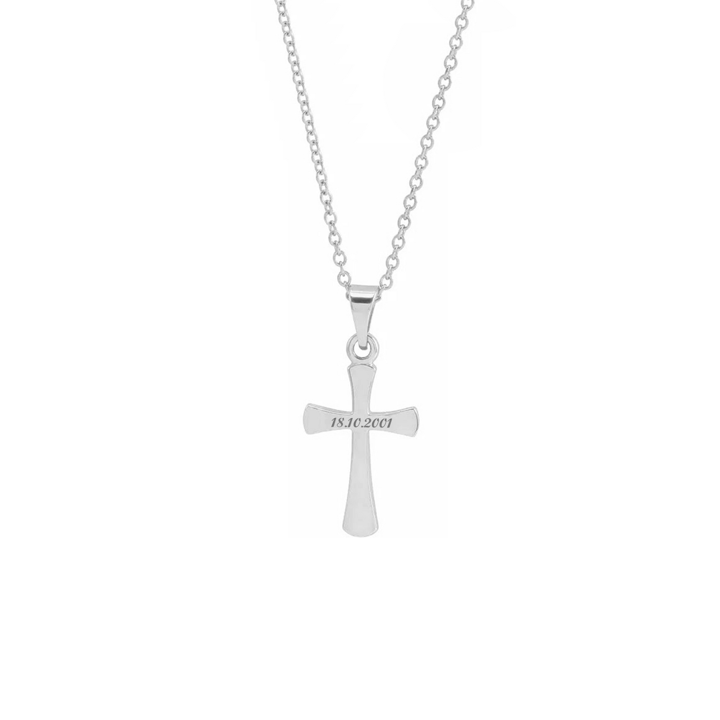 Collana con croce personalizzata in argento