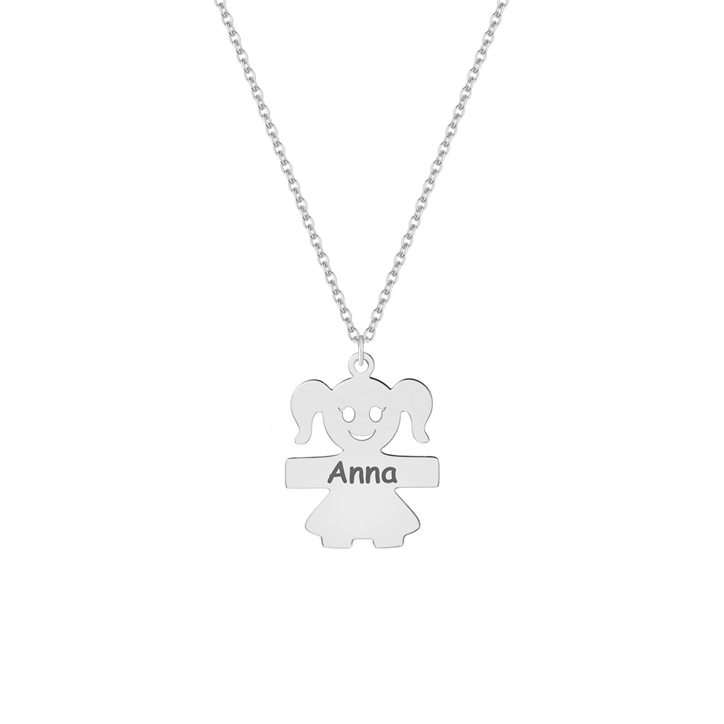 Collana con bimba personalizzata in argento