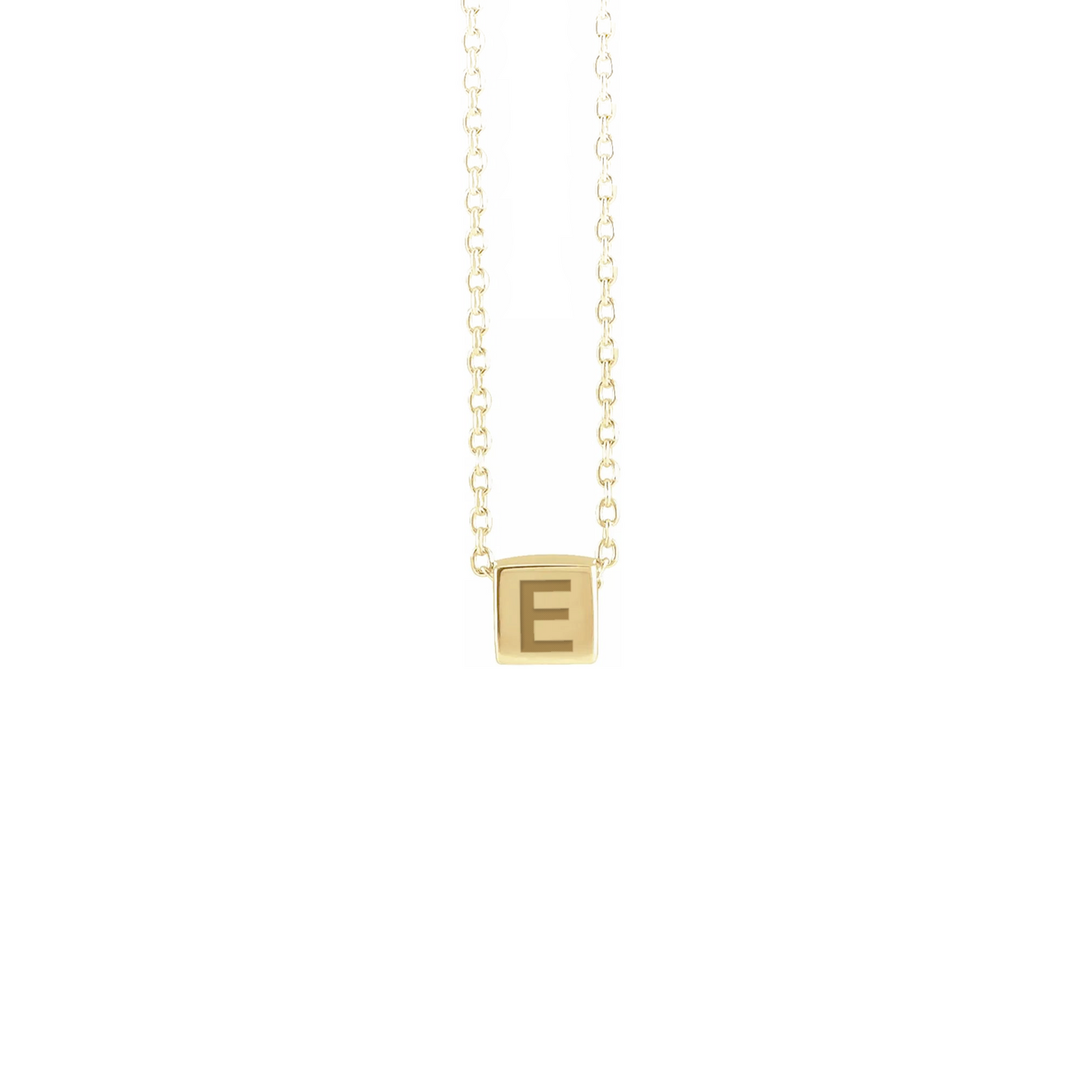 Collana con un dadino personalizzabile in argento placcato in oro giallo 18Kt