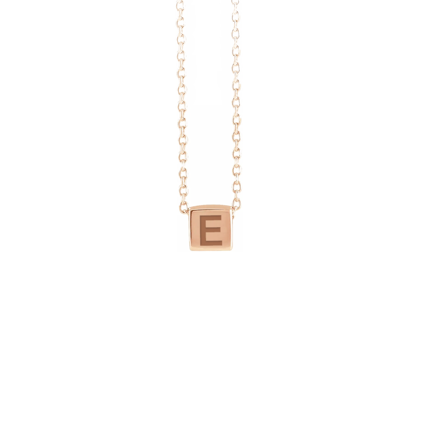 Collana con un dadino personalizzabile in argento placcato in oro rosa 18Kt