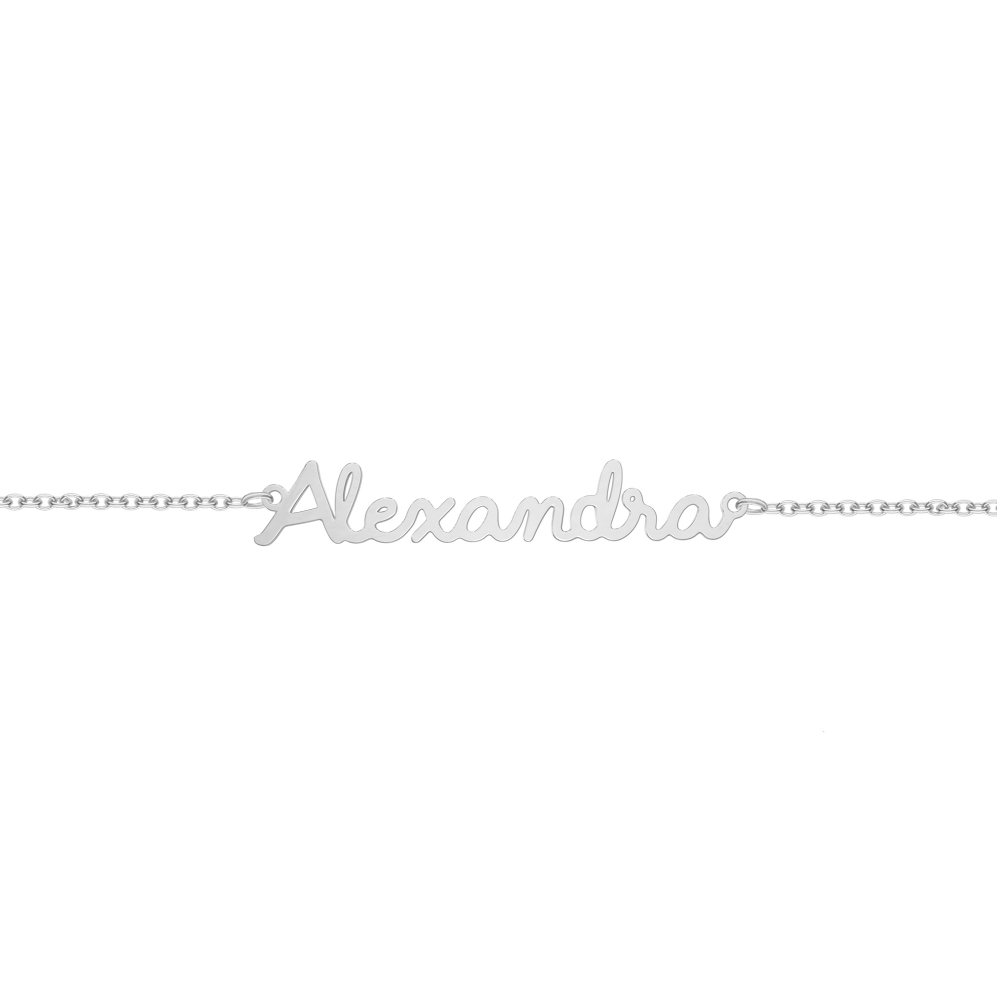 Bracciale con nome in font minuscolo in argento 925‰