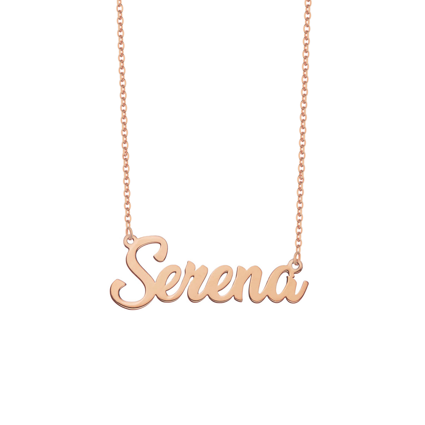 Collana con nome in font moderno in argento placcato in oro rosa 18Kt