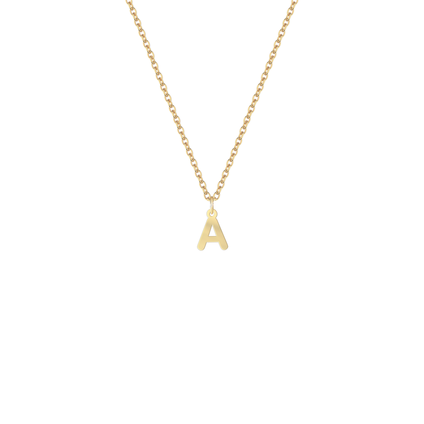 Collana con una lettera componibile personalizzabile in argento placcata in oro giallo 18Kt