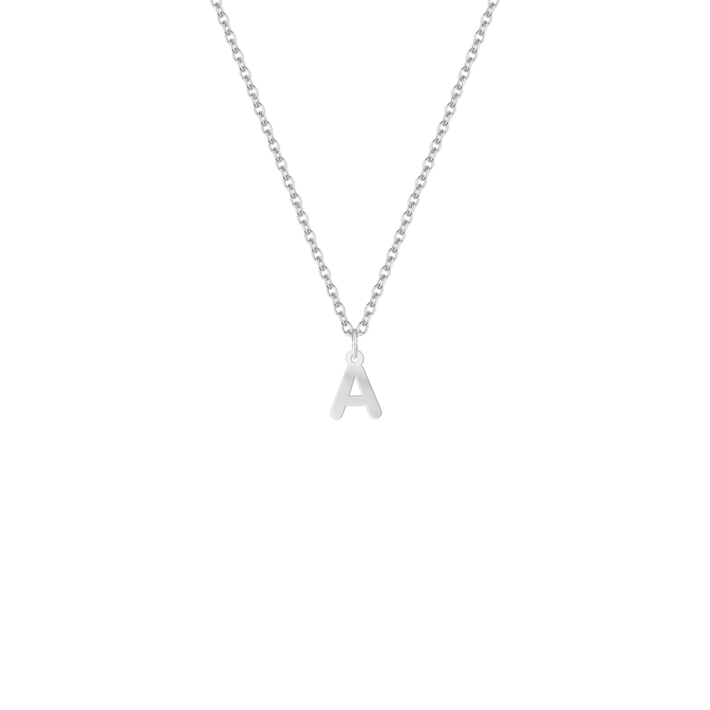 Collana con una lettera componibile personalizzabile in argento 925‰