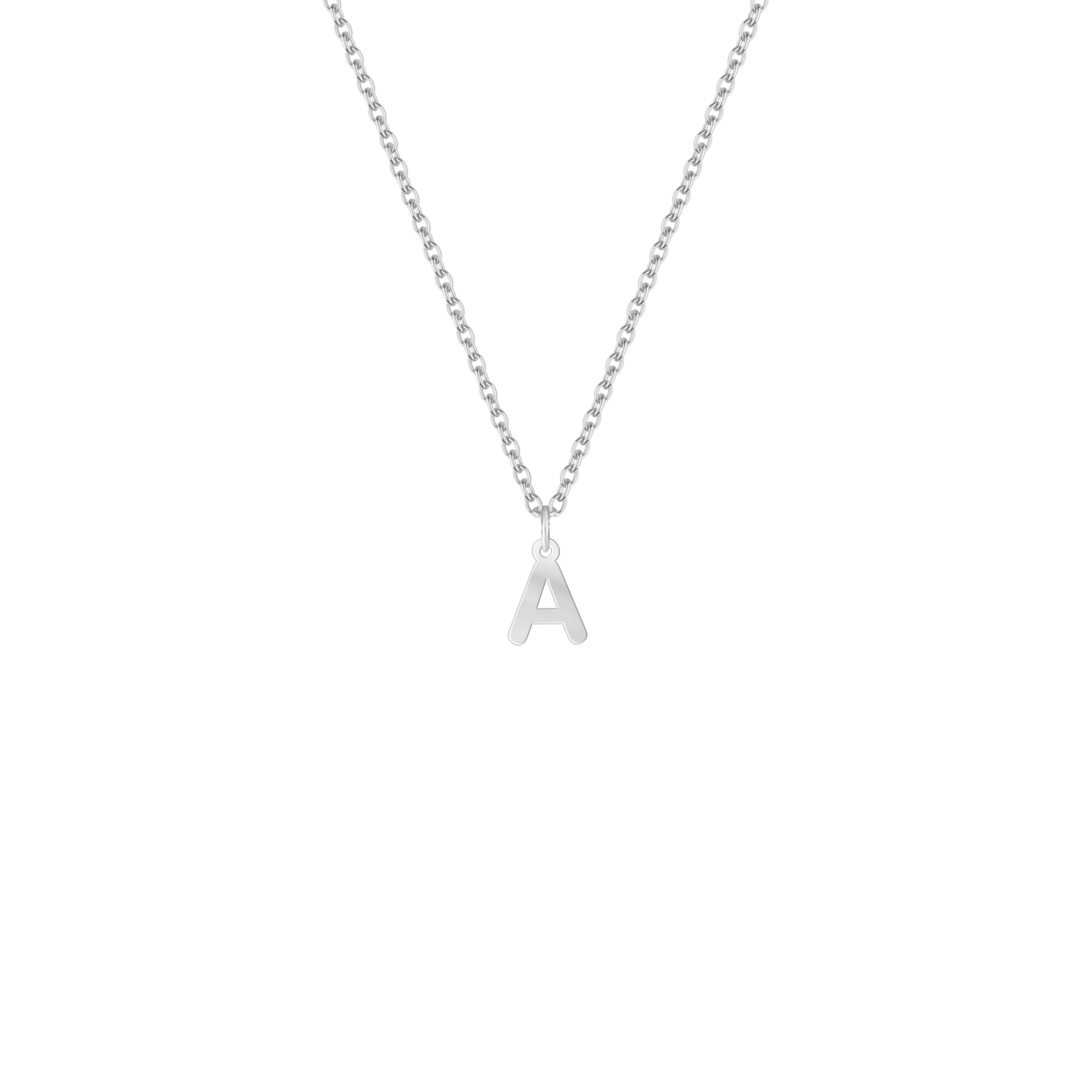 Collana con una lettera componibile personalizzabile in argento 925‰